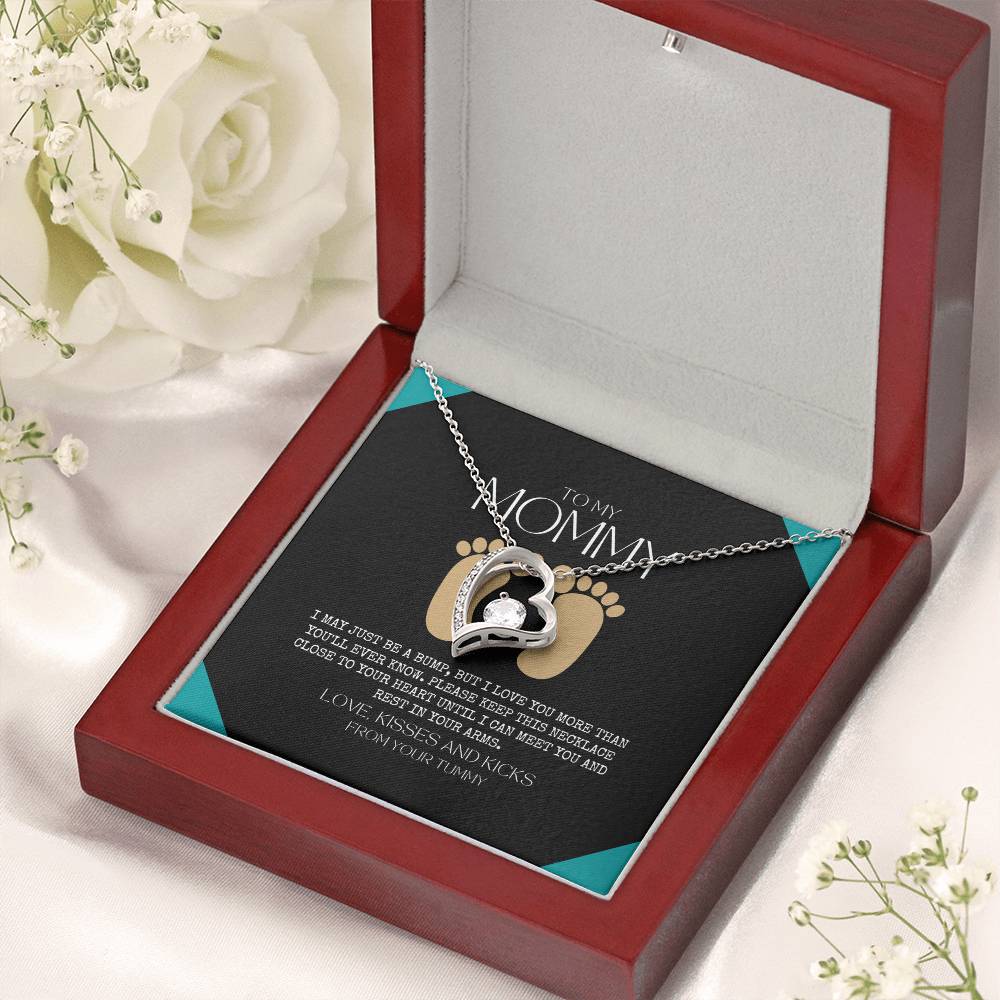 Baby Shower Gift New Mommy Necklace Pregnant Wife Gift To My Mommy I May Just Be A Bump But I Love You More Than You Ever Know To Mummy Forever Love Necklace