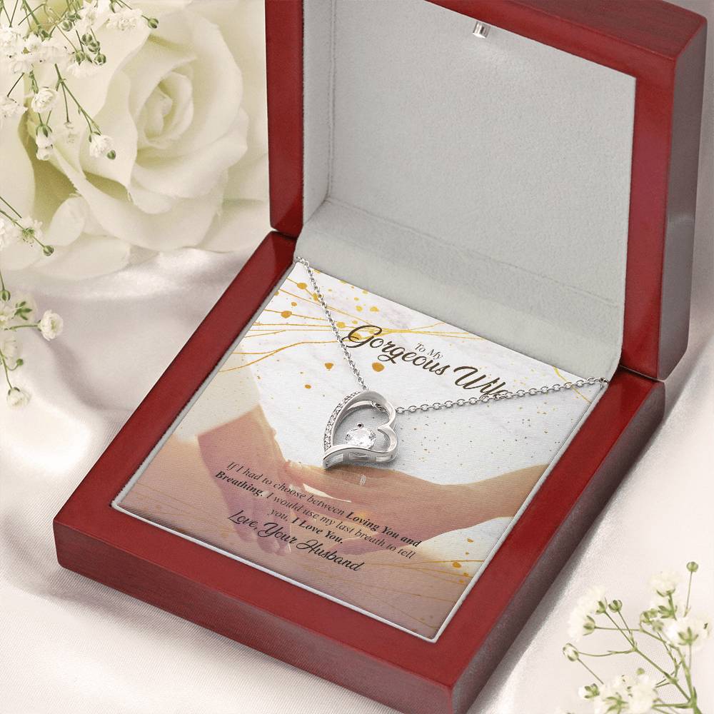 My Georgeous Wifei Love You Forever Love Necklace