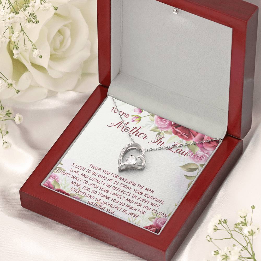 Mother In Law Necklace Mother Of The Groom Jewelry Box Gift Mother In Law Wedding Gift Mother In Law Forever Love Necklace Wedding Forever Love Necklace