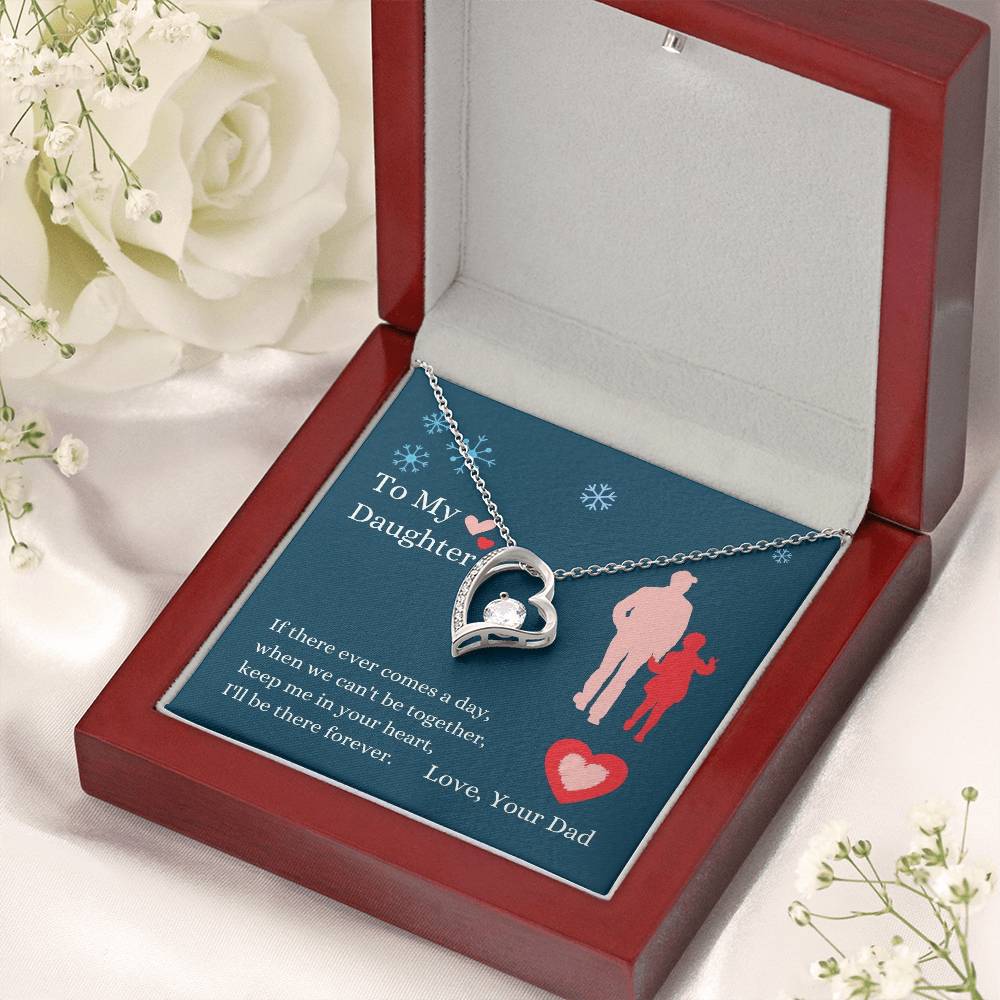 To My Daughter In Your Heart Forever Necklace Forever Love Necklace