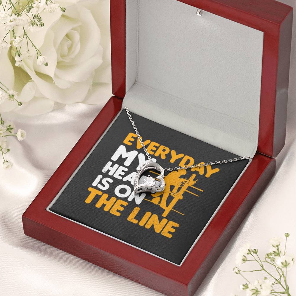 Lineman Wife Jewelry Love My Lineman Lineman Necklace Lineman Girlfriend Lineman Mom Journeyman Lineman Necklace Lineman Prayer Forever Love Necklace