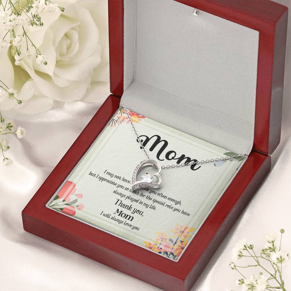 Mom I May Not Have Said Thank You Often Enough D1038 Forever Love Necklace