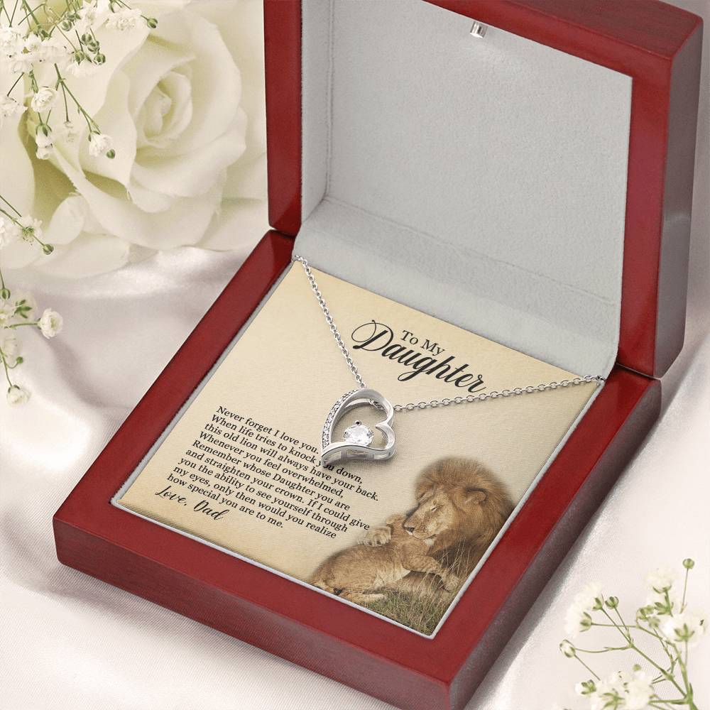 To My Dad Never Forget That I Love You Father's Day Father Daughter Necklace Father To Daughter Birthday Gift Gifts Forever Love Necklace