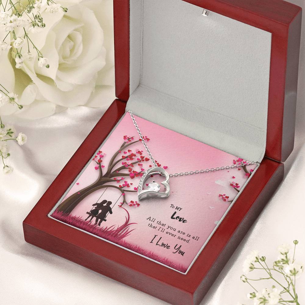 Special Gift For Your Love - 925 Sterling Silver Pendant Forever Love Necklace