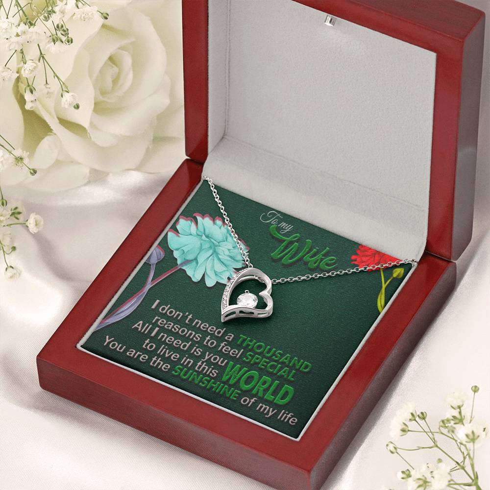 Gorgeous Gift Form Husband To Wife Forever Love Necklace Forever Love Necklace