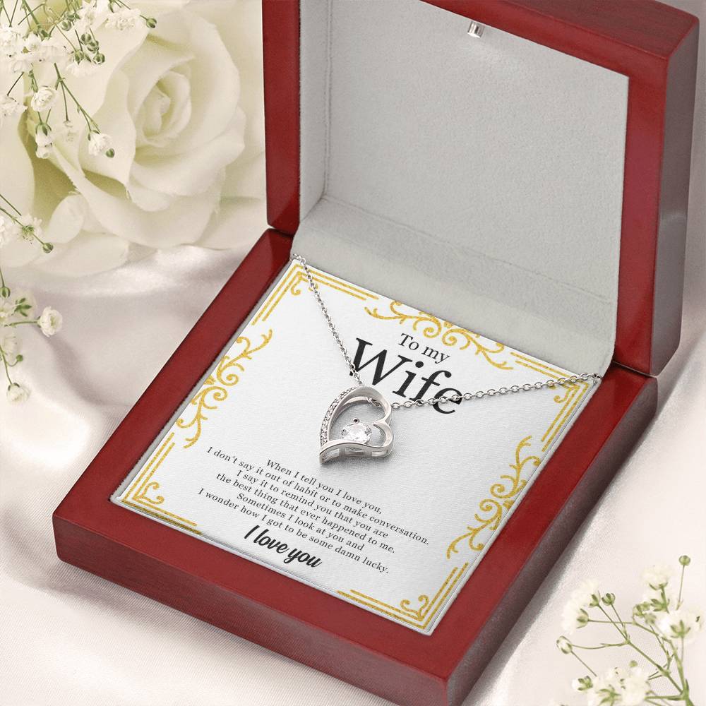 To My Wife I Love You Message Tmw16 1 Forever Love Necklace