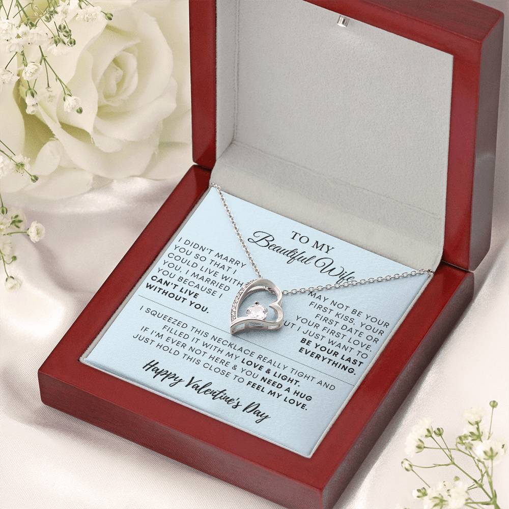 To My Beautiful Wife 1 Forever Love Necklace
