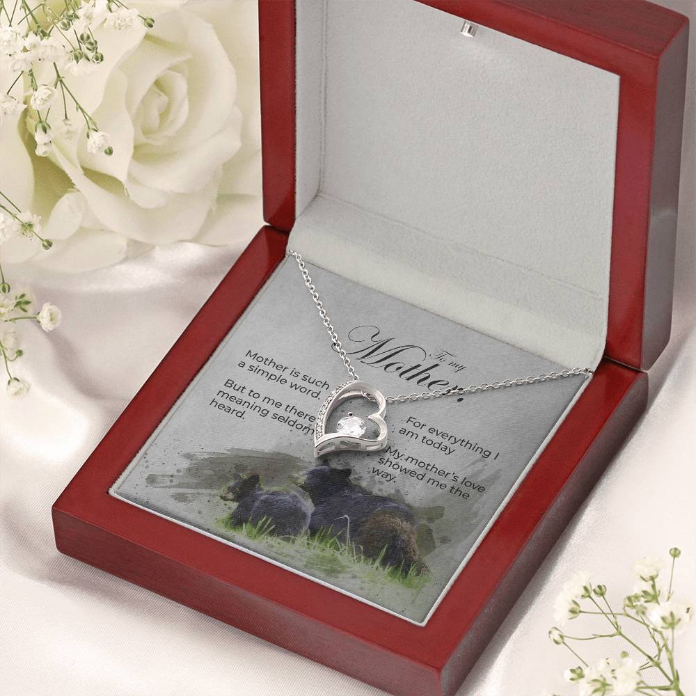 Forever Love Mother's Day Necklace With Message Card Forever Love Necklace