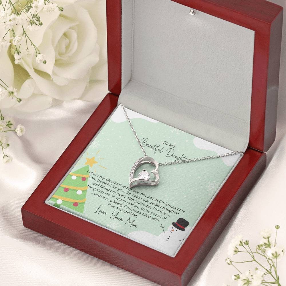 Daughters Gift From Mom Special Christmas Message Card Custom Gift From Mom Ss120 1 Forever Love Necklace