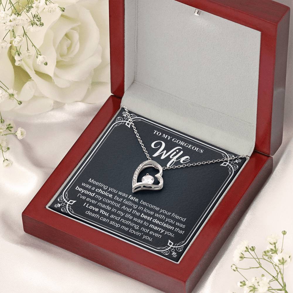 To My Gorgeous Wife 1 Forever Love Necklace