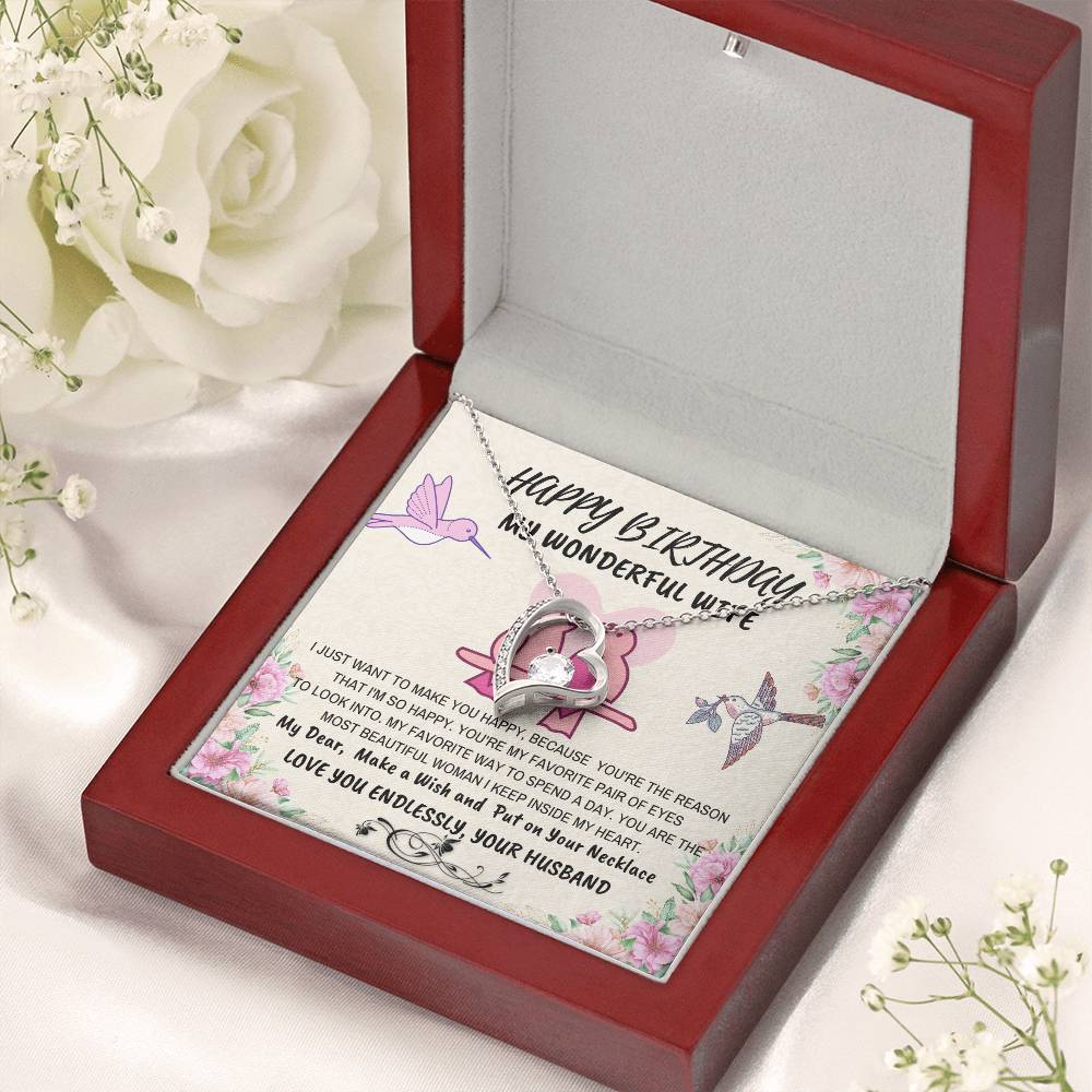 The Beauty Of Your Neverending Love Birthday Gift To Wife From Husband With Sentimental Message Forever Love Necklace