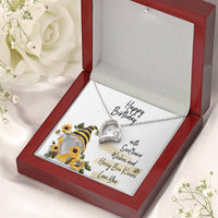 Happy Birthday Necklace With Sunflower Gnome Care Forever Love Necklace