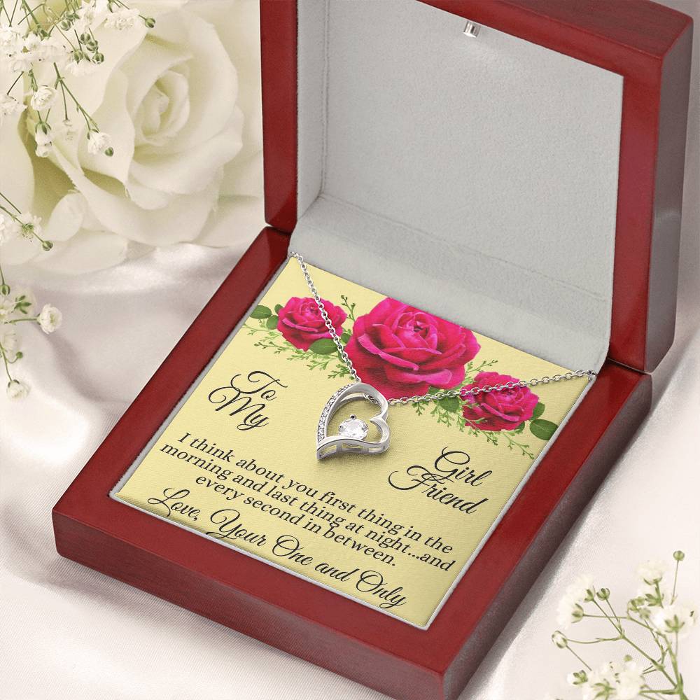 To My Beautiful Girlfriend - The Forever Love Necklace Forever Love Necklace