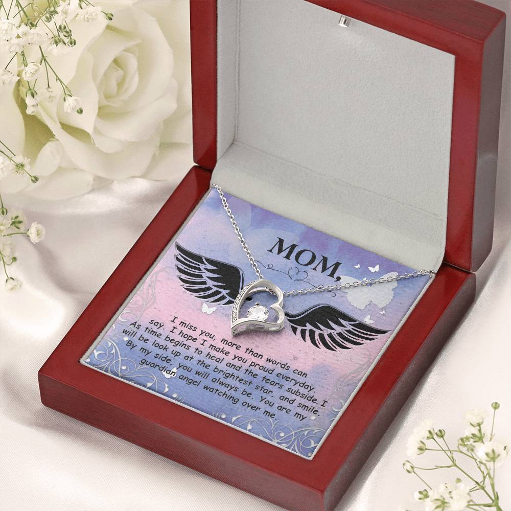 Mom - I Miss You More Than Words Can Say - Forever Love Necklace Forever Love Necklace