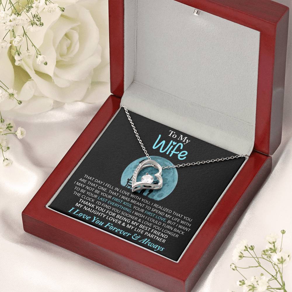 To My Wife Necklace Fishing Necklace Fisherman Wife Gifts Wife Birthday Gift Fishing Partner Present Fishing Gift Ideas To Forever Love Necklace