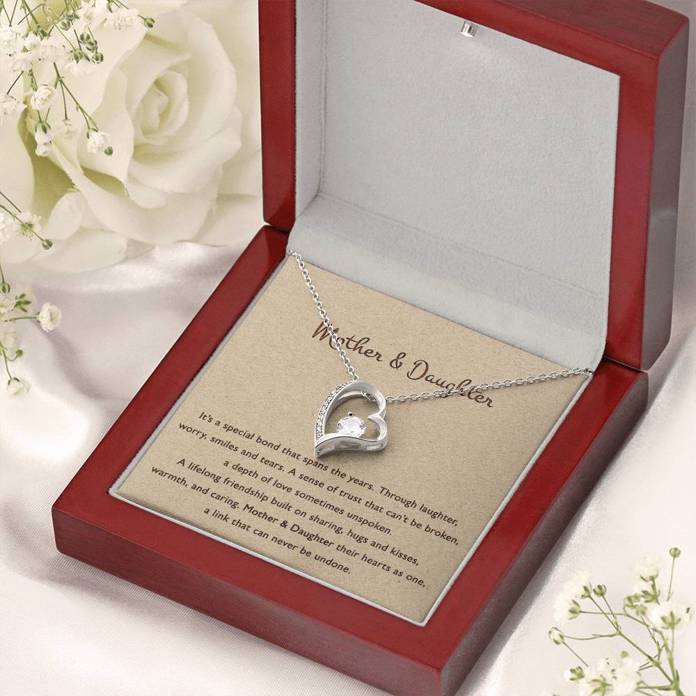 To My Daughter I Love You Forever Love Necklace Mother's Day - Mother To Daughter Birthday Gift - Gifts To Daughter From Mom Forever Love Necklace