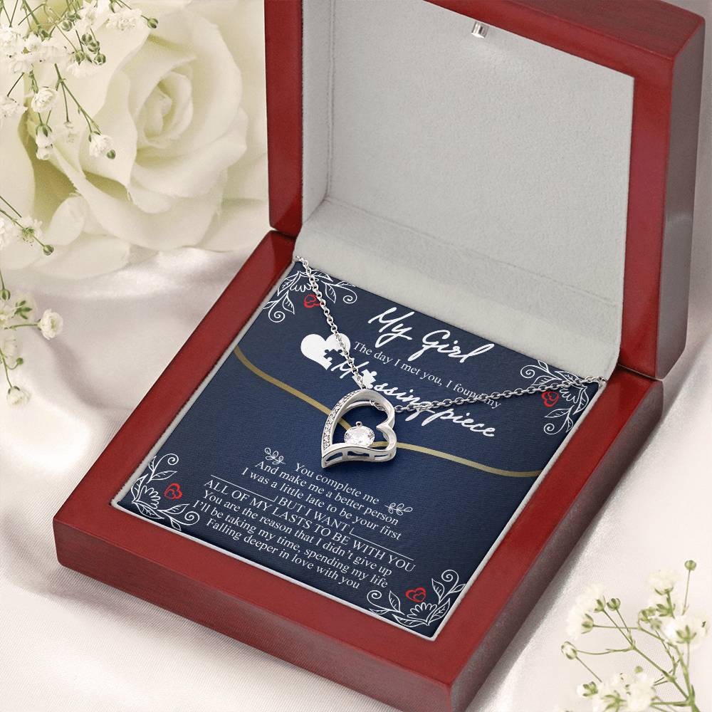 My Girl The Day I Met You I Found My Missing Piece... 1 Forever Love Necklace