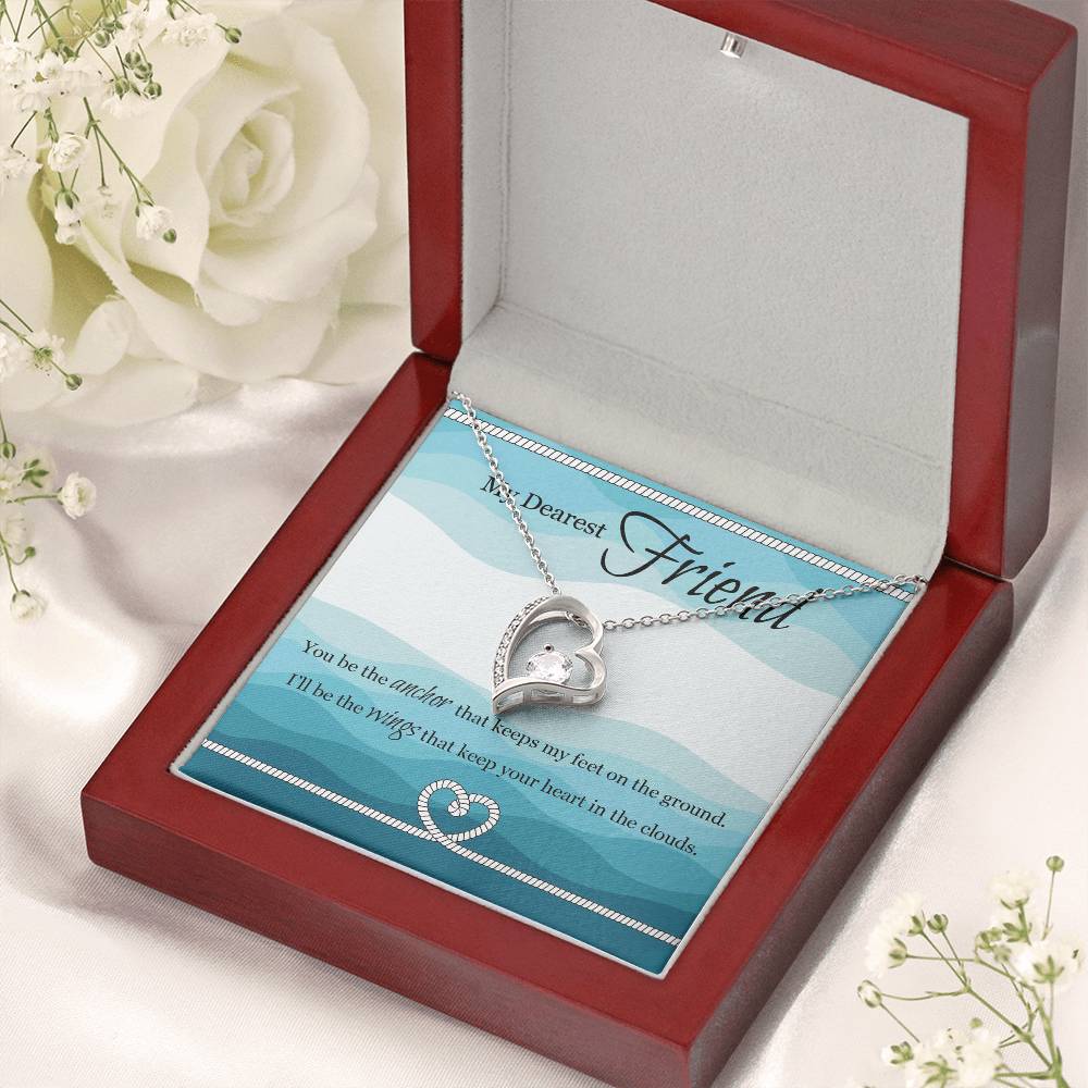 My Dearest Friend I'll Be The Wing That Keep Your Heart In The Clouds Necklace 1 Forever Love Necklace