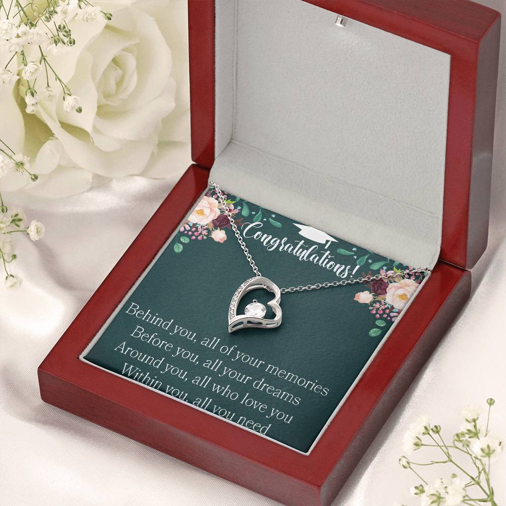 Congratulations Graduate On Your Degree New Chapter In Life Journey Hotter By One Degree Graduation Forever Love Necklace