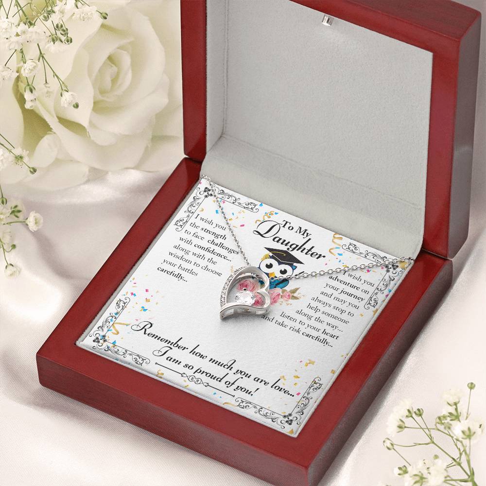 To My Daughter Owl Graduation Forever Necklace 1 Forever Love Necklace