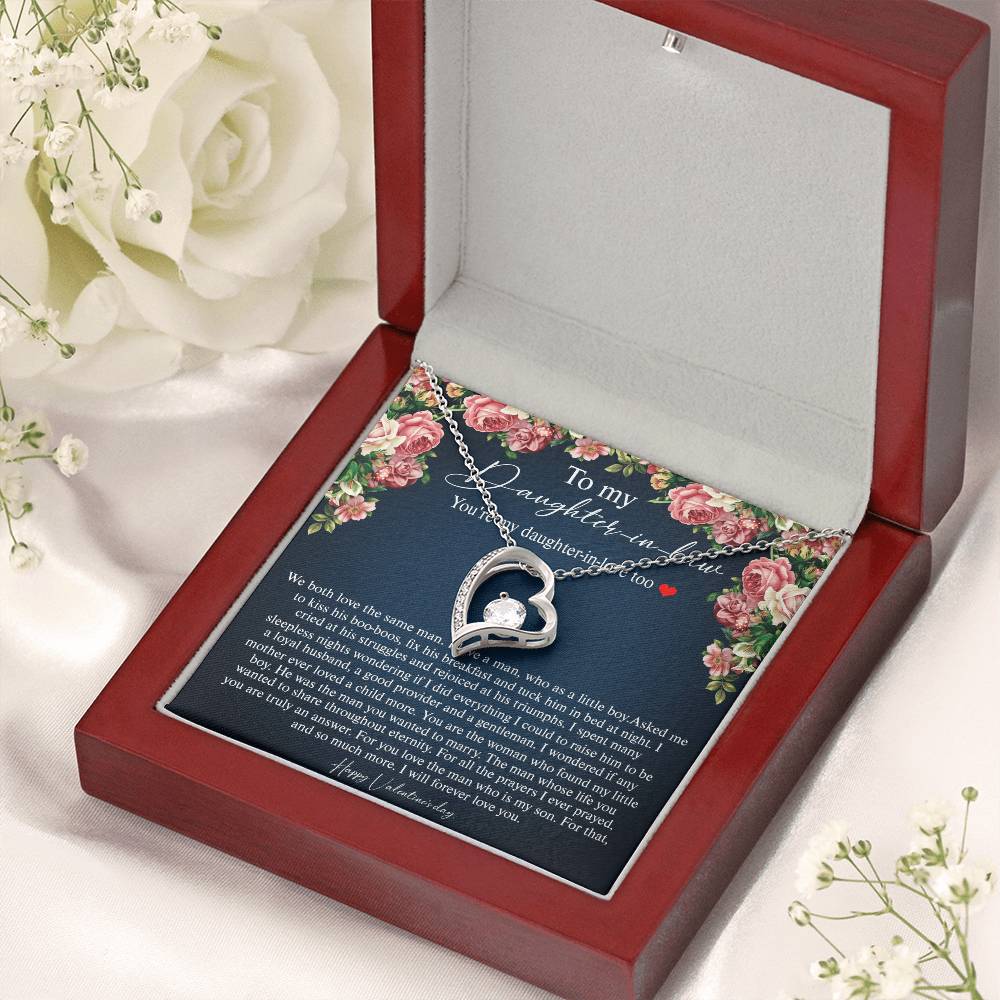 To My Daughter-In-Law Gift For Daughter-In-Law Daughter-In-Law Necklace To My Future Daughter-In-Law From Mother In Law Gift For Daughter-In-Law Forever Love Necklace