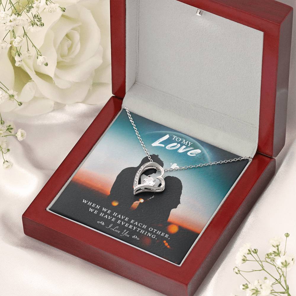 To My Love. Amazing Necklace For Her. Any Occasion Or Just Because. Heart Pendant. Forever Love Necklace