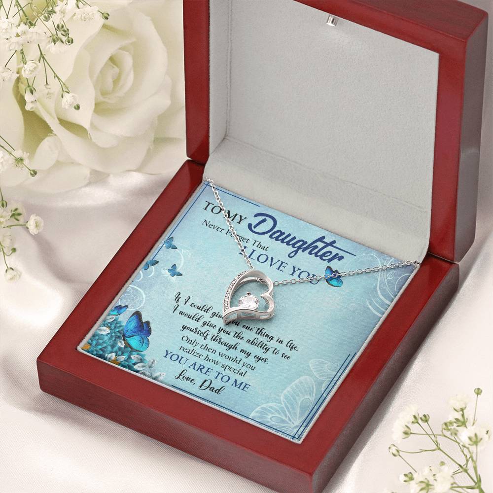 To My Daughter Necklace Father Daughter Necklace Father To Daughter Birthday Gift Gifts To Daughter From Dad Dad To Daughter Forever Love Necklace