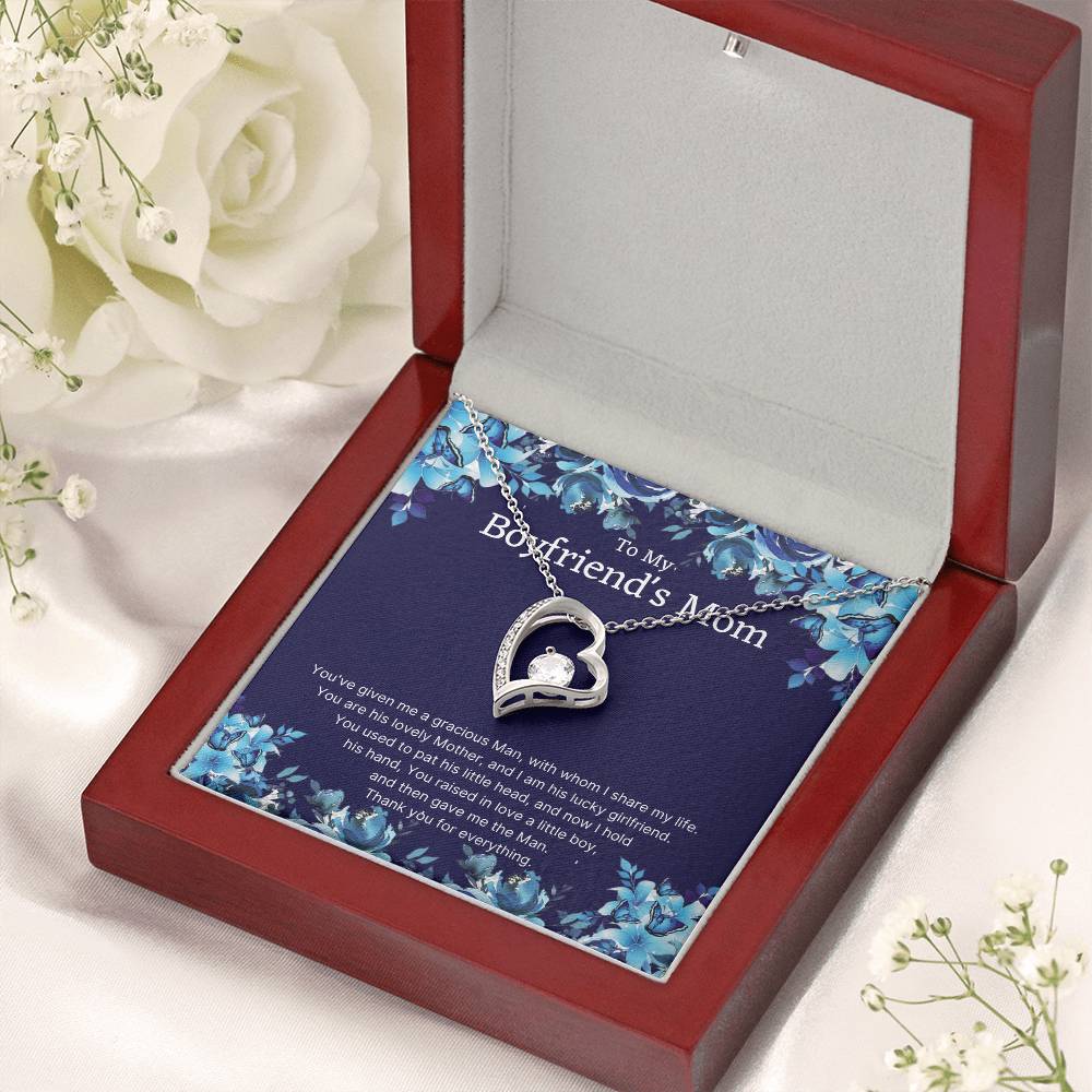 To My Boyfriend's Mom Forever Necklace Mother's Day Birthday Christmas Engagement 1 Forever Love Necklace