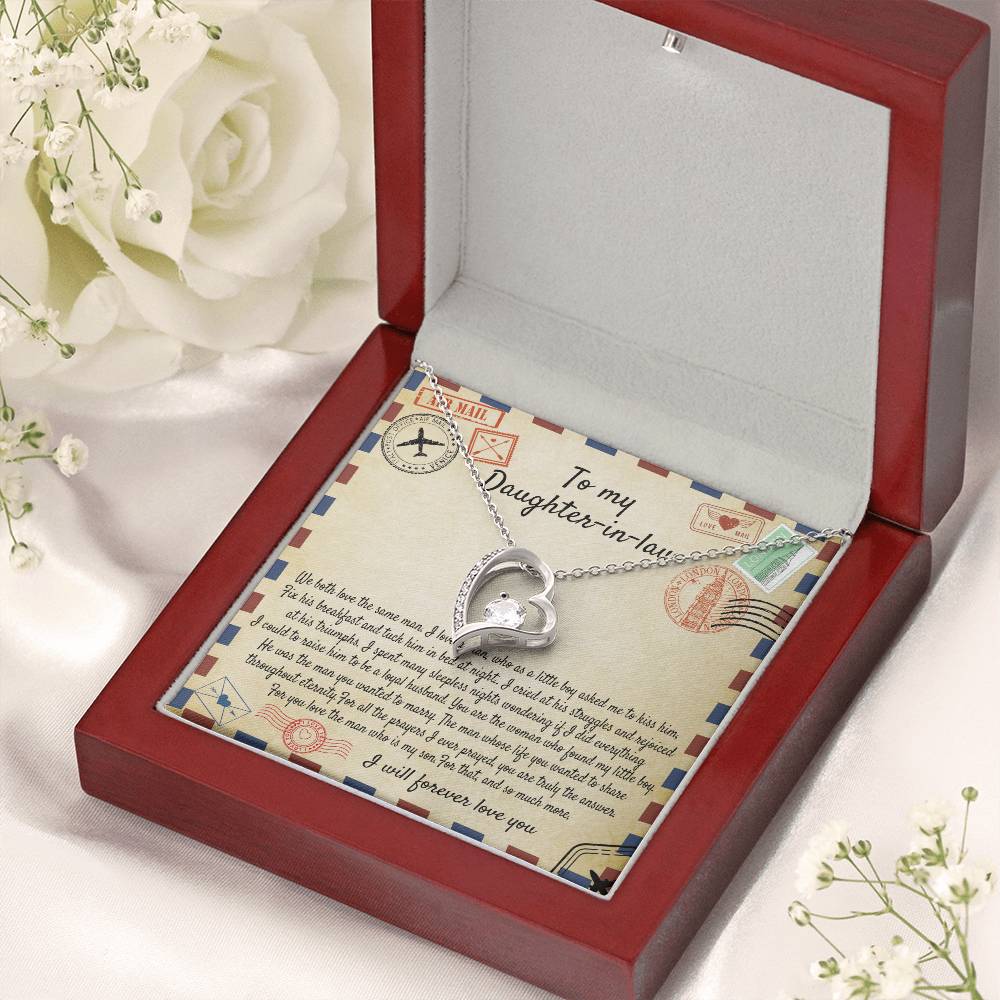 To My Daughter In Law Gift For Daughter In Law Daughterinlaw Necklace Daughter In Law Necklace Daughter In Law Gift On Wedding Day Forever Love Necklace