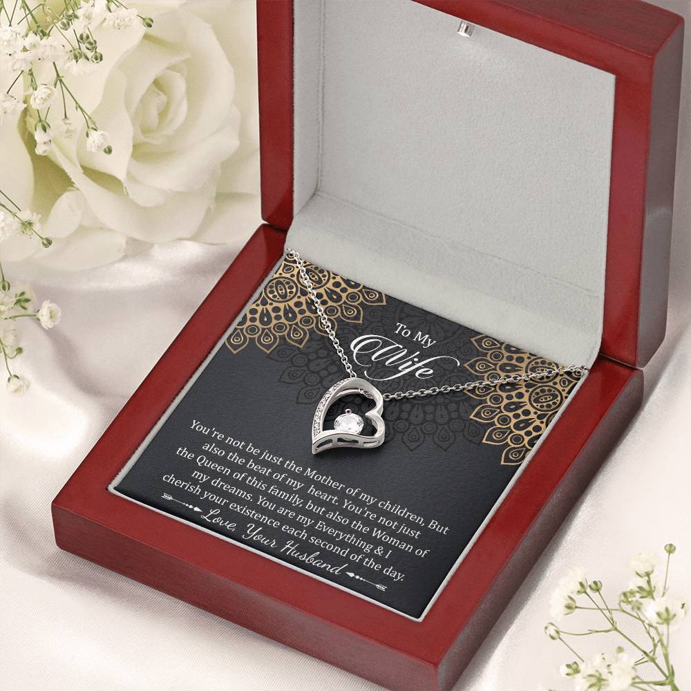 To My Wife - Mother Of My Children Forever Love Necklace
