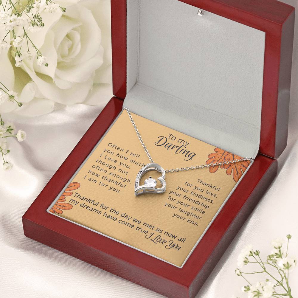 Thanksgiving Gift For Wife Sentimental Gift For Her Jewelry Forever Love Necklace