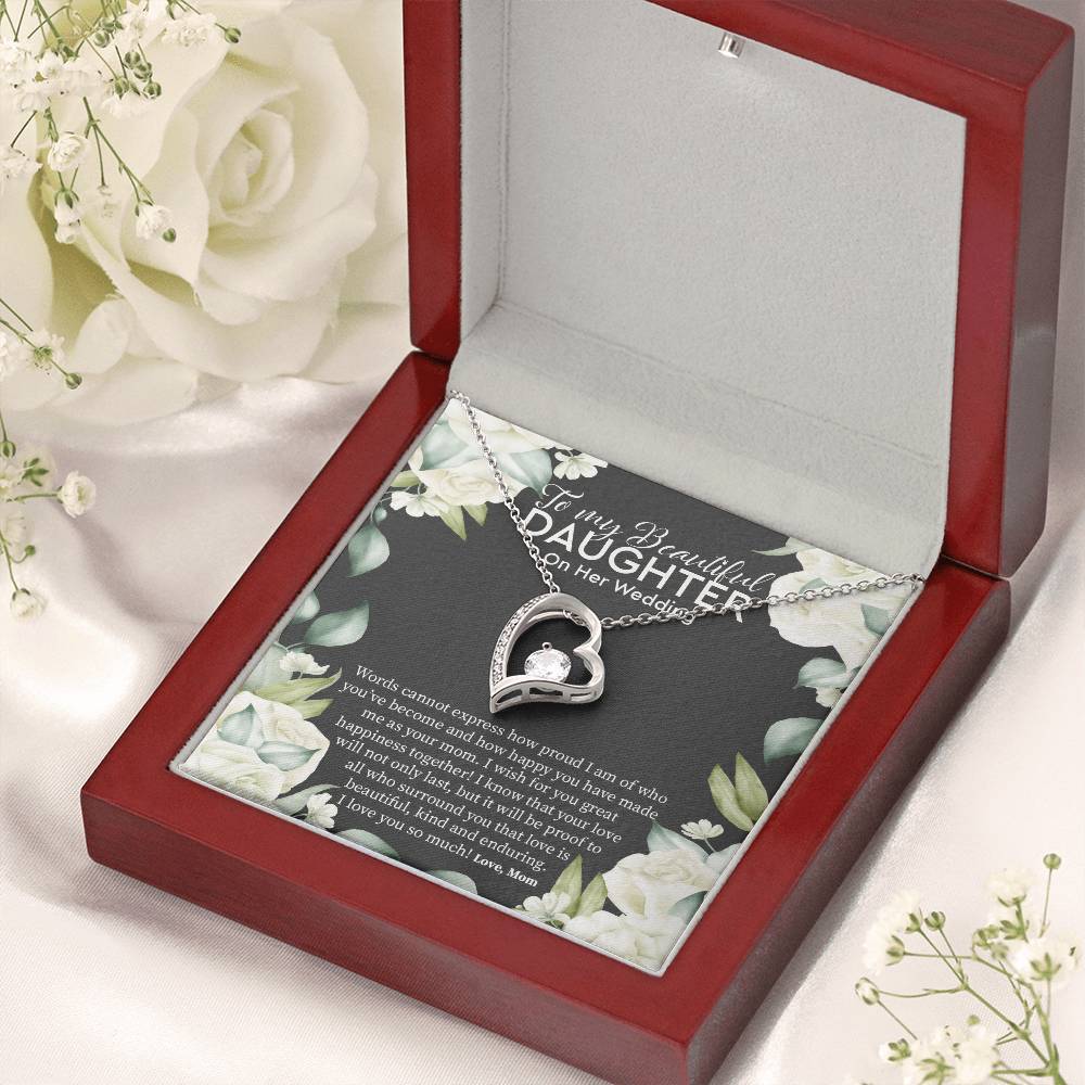 Bride Gift From Mom To Daughter On Wedding Day Wedding Necklace Gift To Daughter Gift For Daughter On Wedding Day Forever Love Necklace