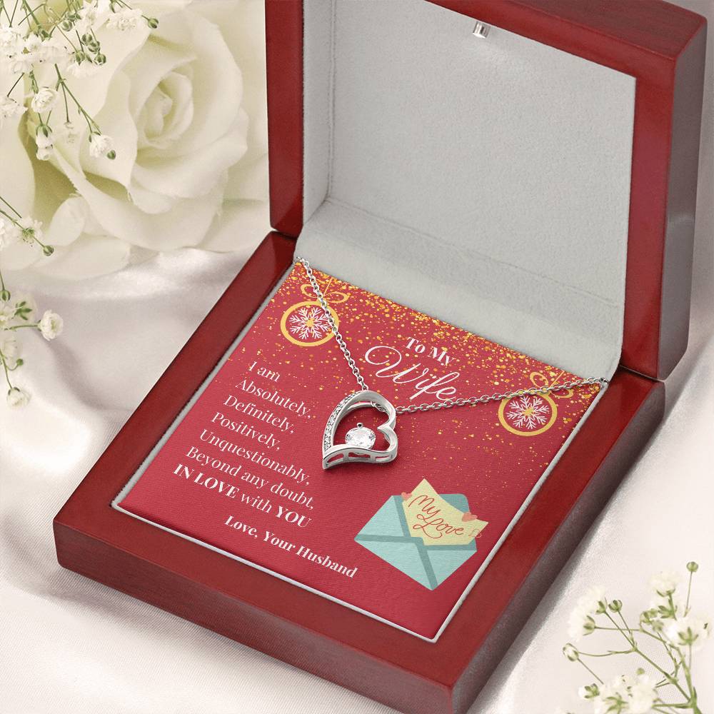 To My Wife - Absolutely In Love - Necklace Forever Love Necklace
