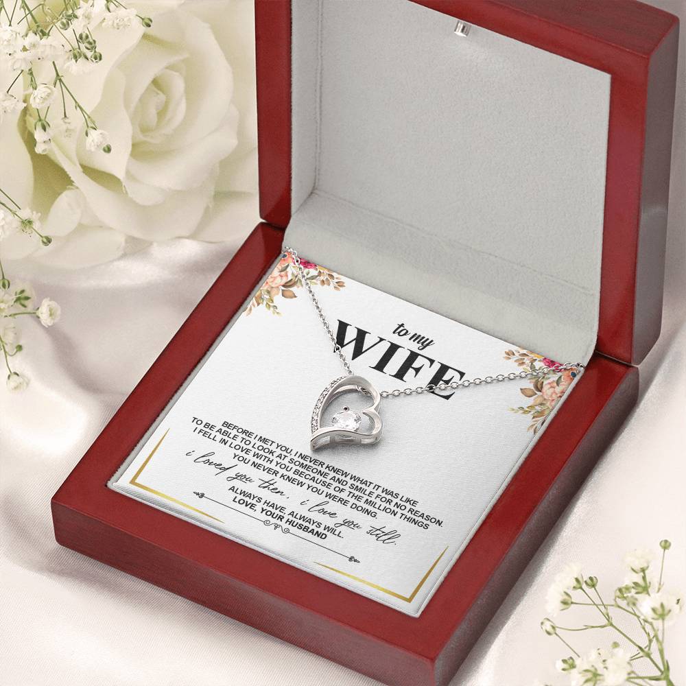 To My Wife - Heart Pendant - Best Seller - So1187 Forever Love Necklace