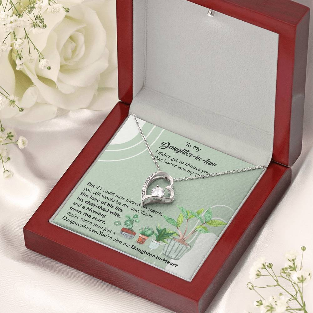To My Daughter In Law Daughter In Heart Forever Love Necklace