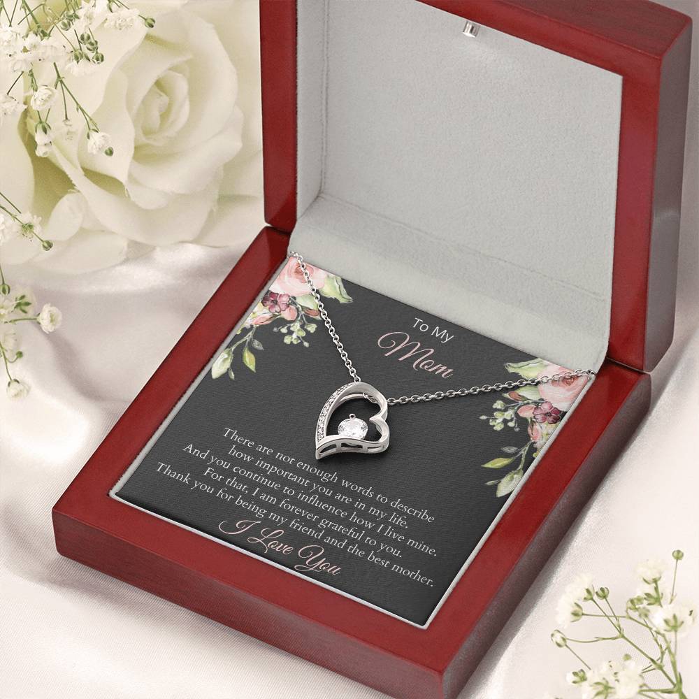 To Mom Mother's Day Gift With Message Card Forever Love Necklace