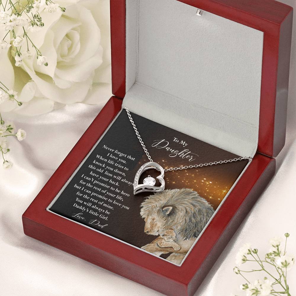 To My Daughter Gift Necklace Gift From Dad Dad To Daughter Gift Birthday Gift For Daughter From Dad Christmas Gift Daughter Forever Love Necklace