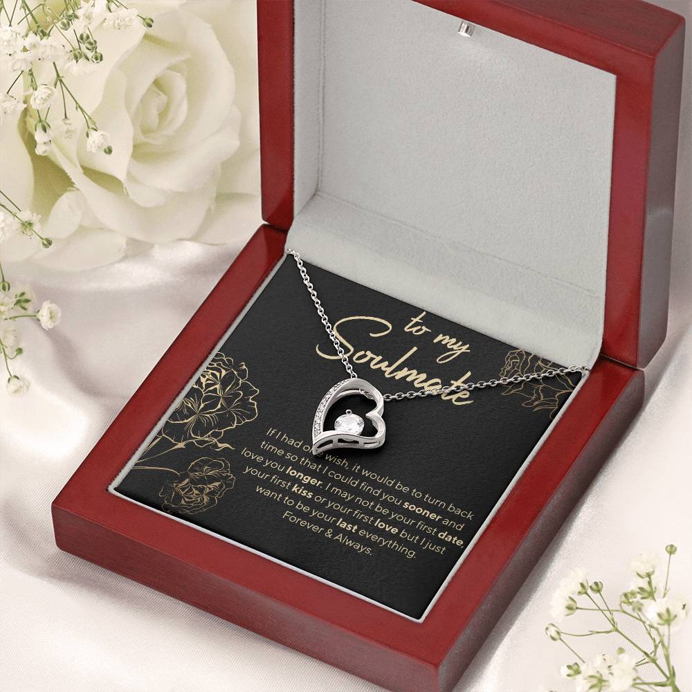 Soulmate Heart Necklace Gift Forever Love Necklace