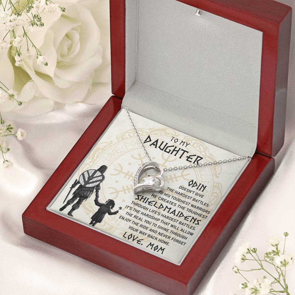 To My Daughter Necklace Daughter Viking Jewelry Norse Daughter Gift To My Daughter Gift From Mom Forever Love Necklace