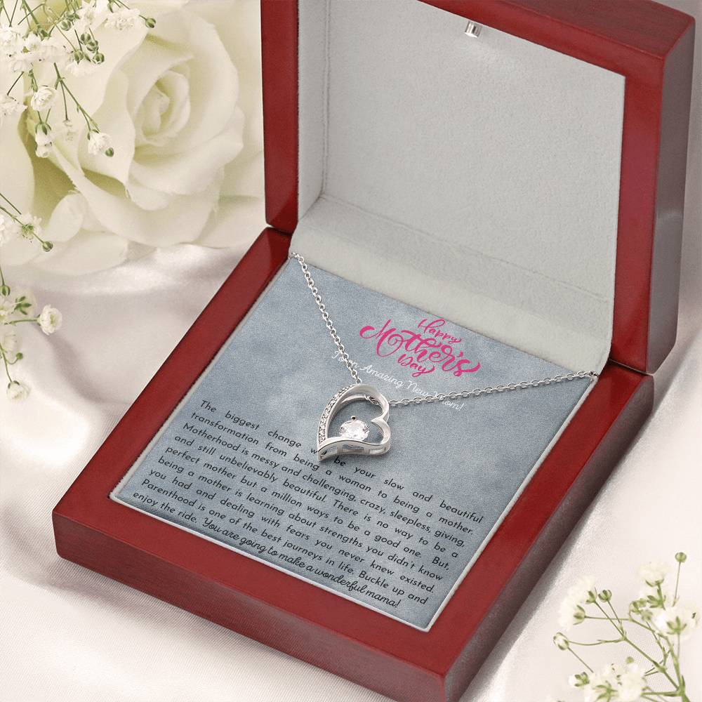 Happy First Mother's Day To My Beautiful Wife First Mother's Day Gift From Husband First Mother's Day Gift Forever Love Necklace