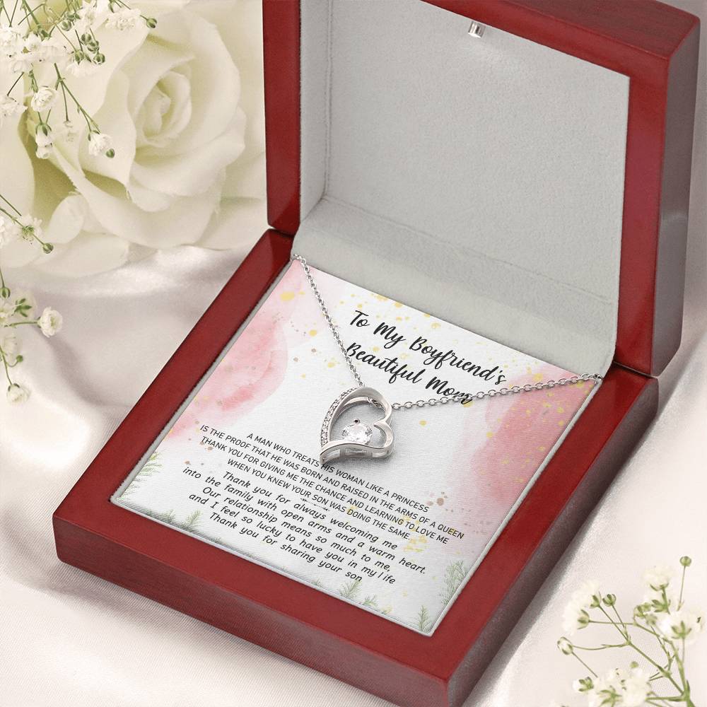 Almost Gone Gift For Boyfriend's Mom The Arms Of A Queen 2 Heart 1 Forever Love Necklace