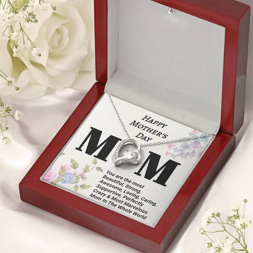 Happy Mother's Day Necklace For Mom Forever Love Necklace