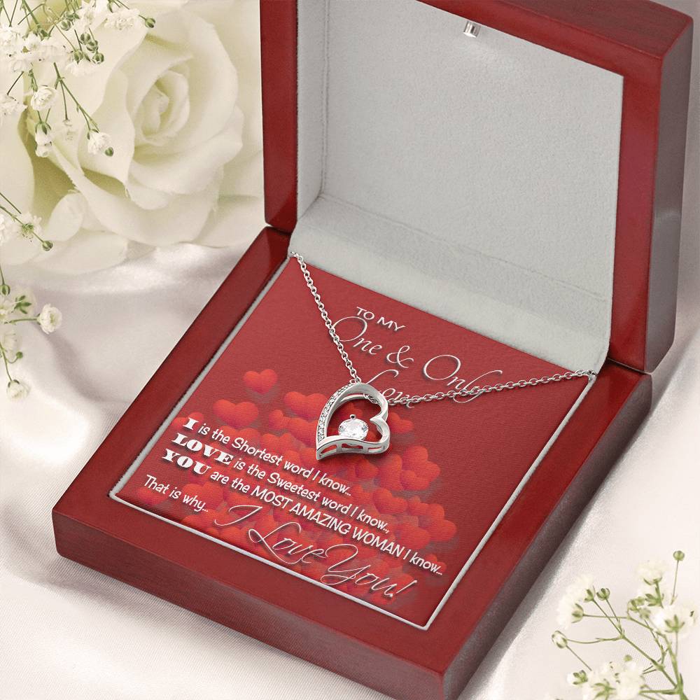 To My One And Only Love Necklace Forever Love Necklace