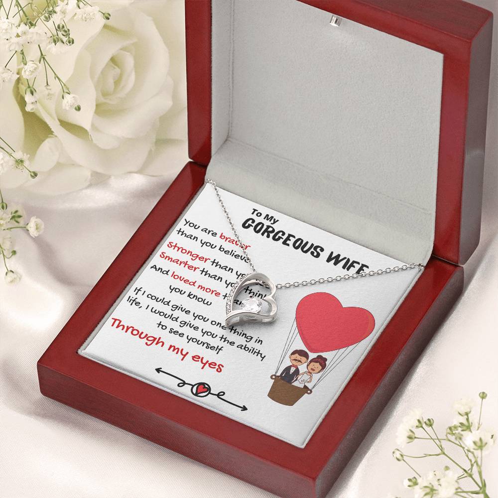 To My Gorgeous Wife Forever Love Necklace Forever Love Necklace
