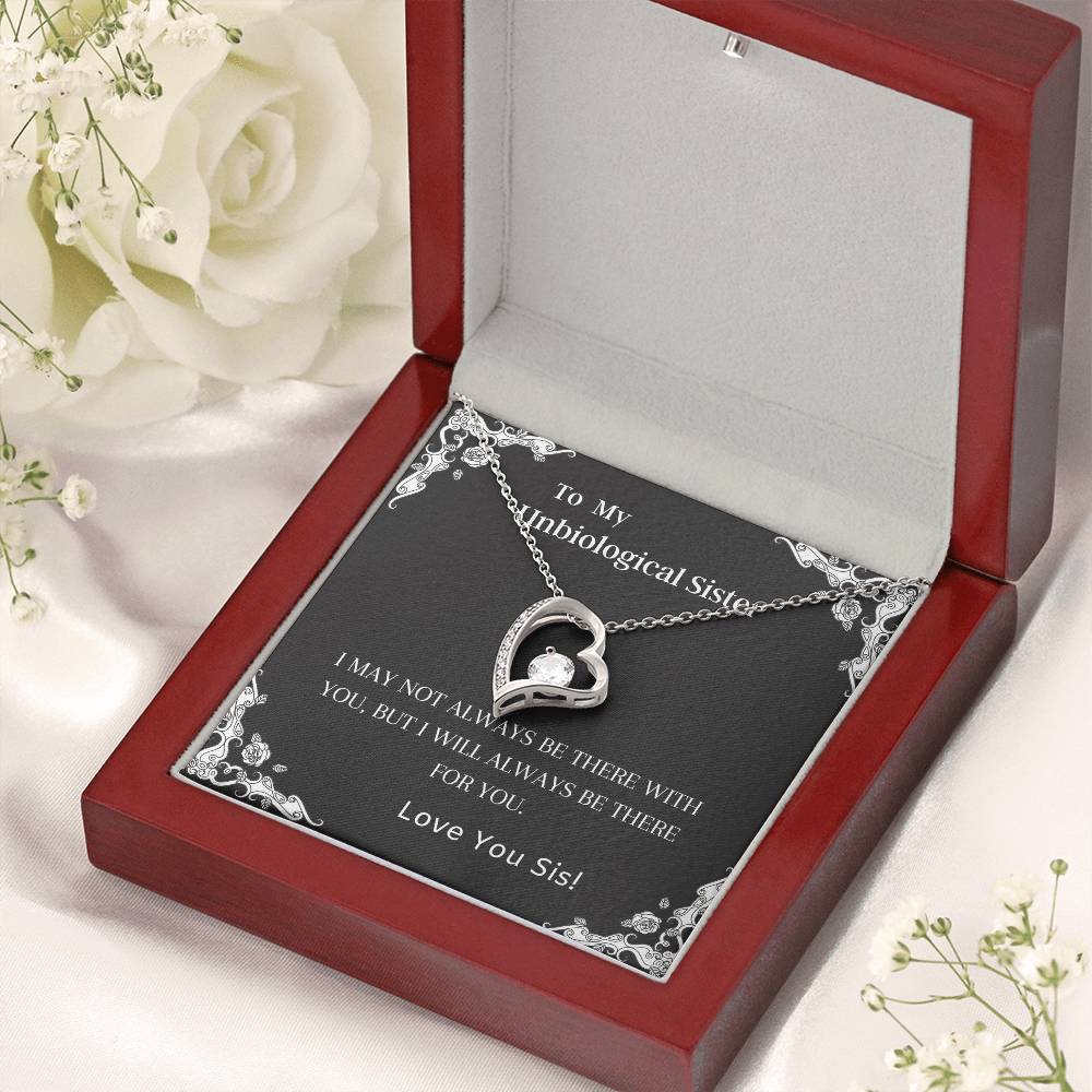 Unbiological Sister Friends Forever Heart Necklace Forever Love Necklace