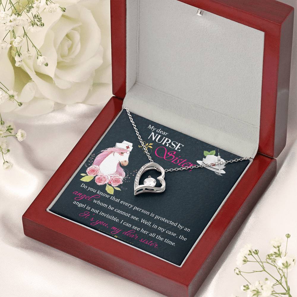 My Dear Nurse Sister The Angel Is Not Invisible Forever Love Necklace
