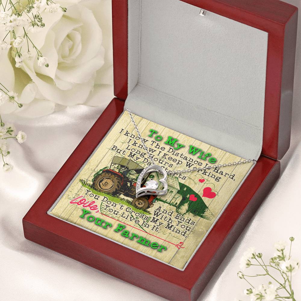 I Love My Farmer Farmer's Daughter Farmer's Wife Farmer's Wife Beauty Necklace Sweetest Hearts 1 Forever Love Necklace