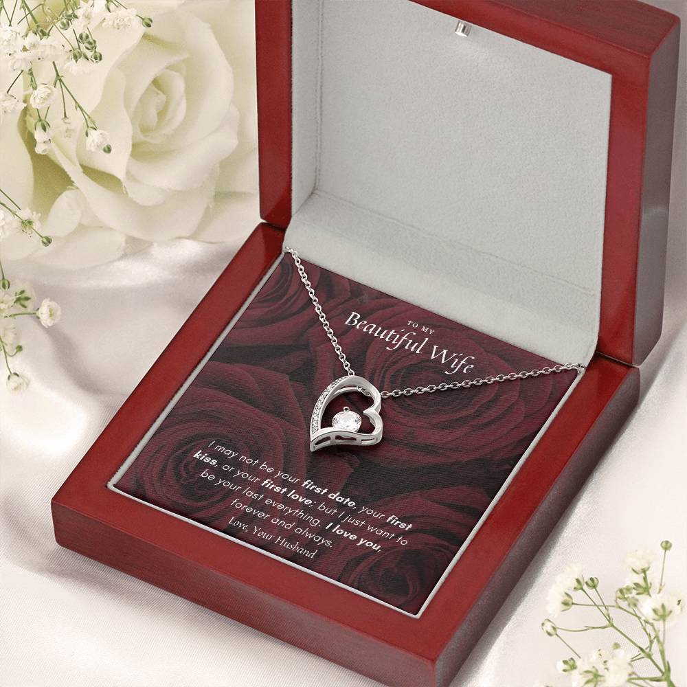 To My Beautiful Wife Best Gift For Wife Forever Love Necklace