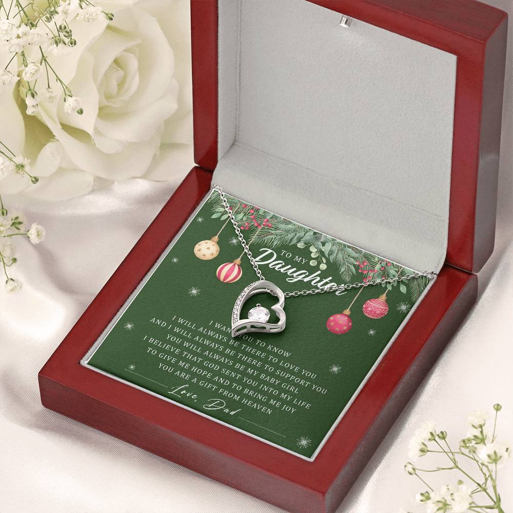 To My Daughter Necklace Father Daughter Necklace Father To Daughter Birthday Gift Gifts To Daughter From Dad Dad To Daughter Necklace Jewelry Forever Love Necklace