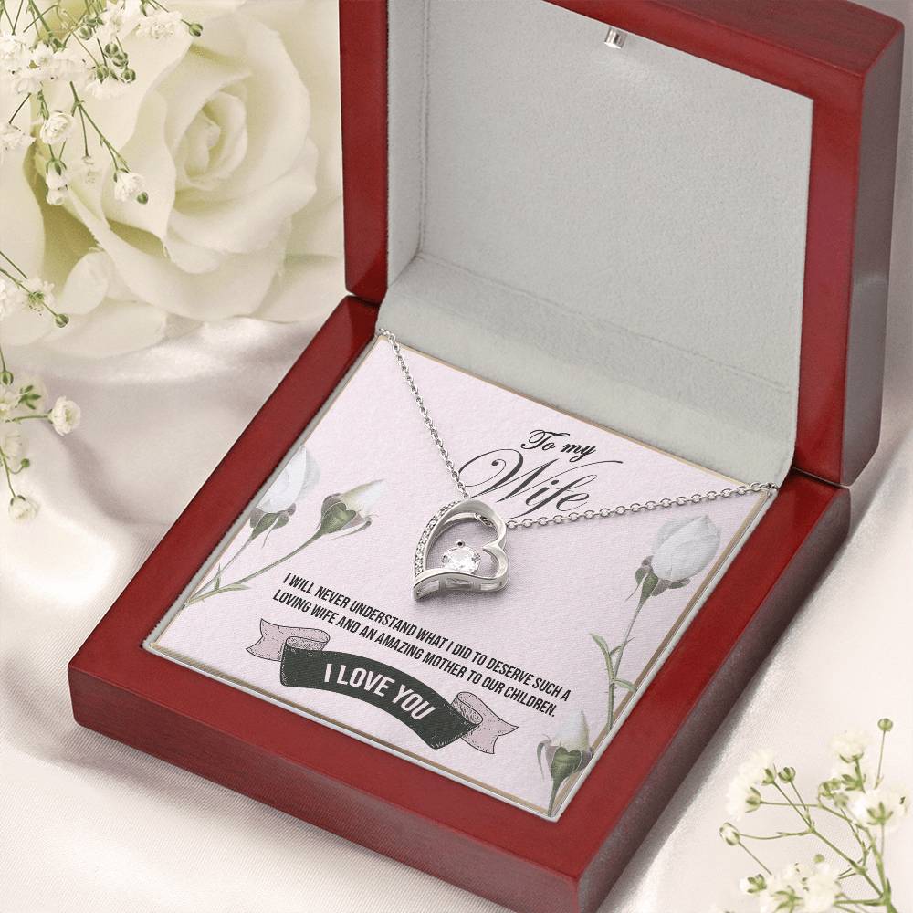 To My Wife - Forever Love Necklace Gold Forever Love Necklace
